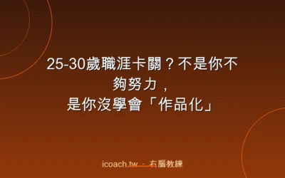 blog 3 25-30歲職涯卡關?不是你不夠努力,是你沒學會「作品化」