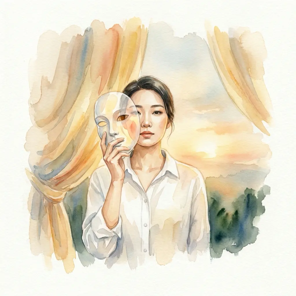 impostor syndrome watercolor v2a右腦教練